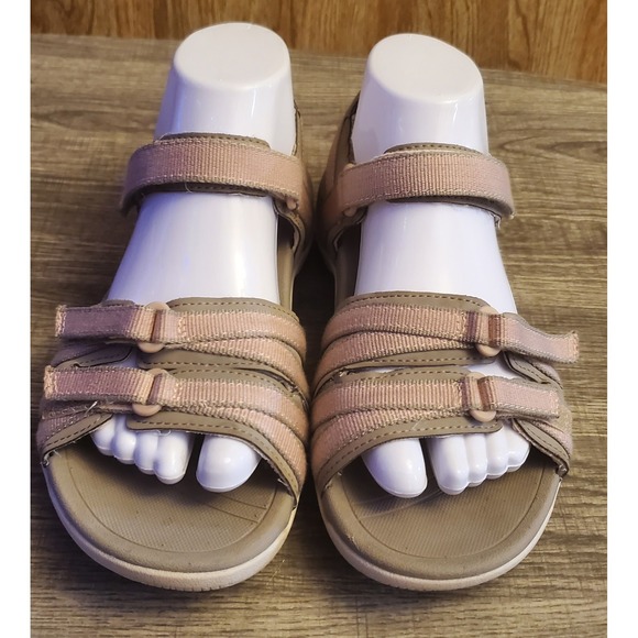 Earth Spirit Adjustable Sandals Womens Size 7 Gray Pink - Picture 3 of 12